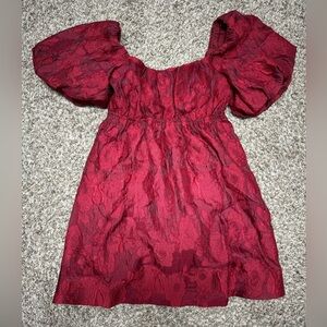 Vici Burgundy Floral Mini Dress